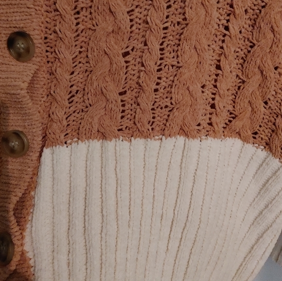 Miss Me Chenille Hooded cardigan Sweater SZ.M - Picture 6 of 11